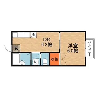 第2晴美ハイツ【2階】の間取り