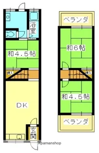 大阪府守口市佐太中町6丁目【一戸建】の間取り