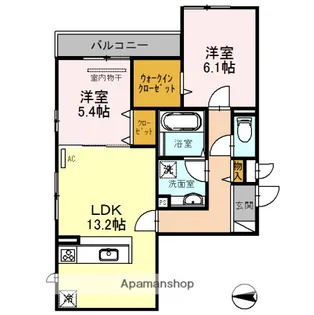 Regalo Foresis【1階】の間取り