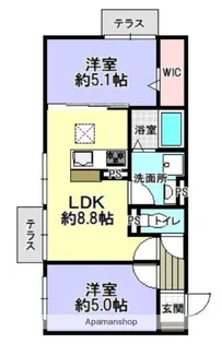 リニュエラ香里園町【1階】の間取り