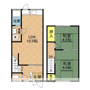 大阪府寝屋川市堀溝1丁目【テラスハウス】の間取り