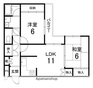 パラドール宮前橋【2階】の間取り