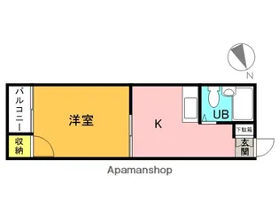 シップス甲斐田2【1階】の間取り