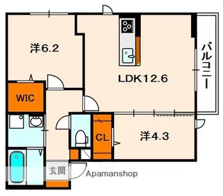 イデアルコートⅦ【2階】の間取り