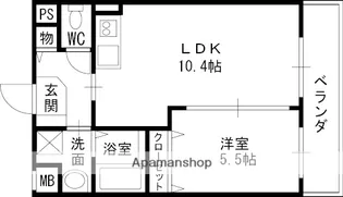 サンサーラ日光【2階】の間取り