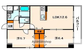 アライブ牧野【4階】の間取り
