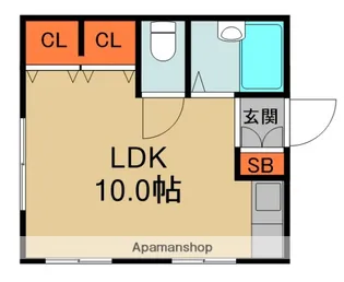 ハイツラポール【1階】の間取り