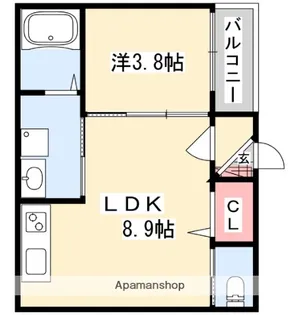 F ASECIA MIZAR【1階】の間取り