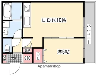フィオーレ牧野【2階】の間取り