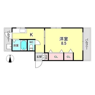 元町ハイツⅡ【1階】の間取り