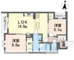 シャーメゾン シューレ【2階】の間取り