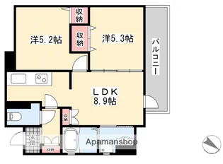 クリエオーレ磯島元町【3階】の間取り
