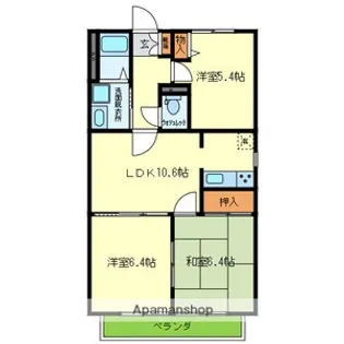 ハイツ大星【1階】の間取り