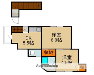 桑才町アパート【2階】の間取り