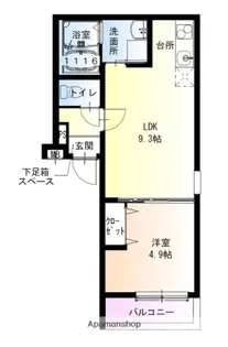 フジパレス向島町Ⅱ番館【1階】の間取り
