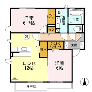 レジェンド青山 西棟【1階】の間取り
