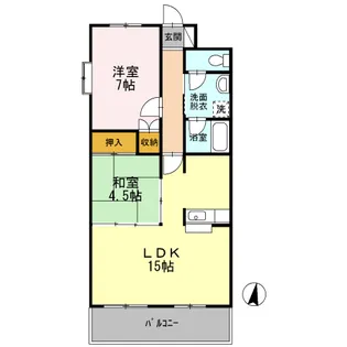 サニーコート暁【1階】の間取り
