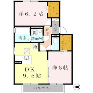 アムール【105号室】の間取り