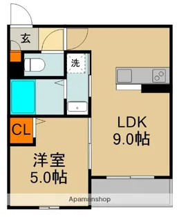 ALEGRIA古川橋 浜町【3階】の間取り