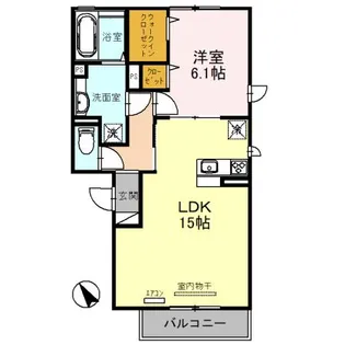 ビュー大久保【2階】の間取り