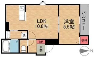 アート樟葉Ⅲ【1階】の間取り