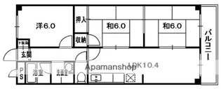 コーポ牧野【5階】の間取り
