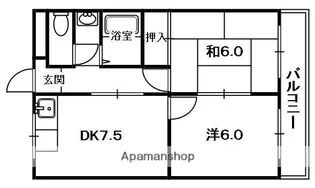 第五金森マンション【5階】の間取り