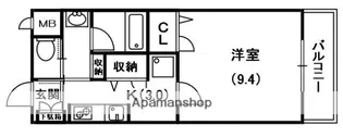 カリーノカサメント東中振【3階】の間取り