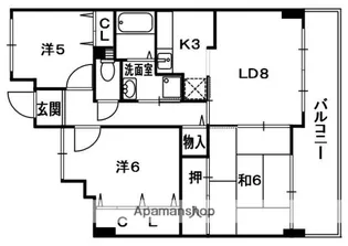 リシャールコート【2階】の間取り
