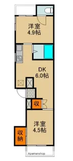 ハイツ守口【2階】の間取り