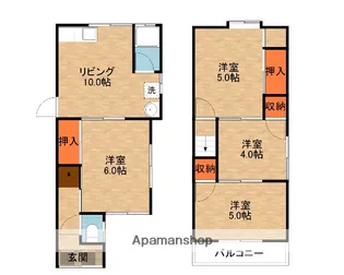 大阪府枚方市野村中町【一戸建】の間取り