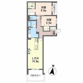 シャーメゾン フェレザ【3階】の間取り
