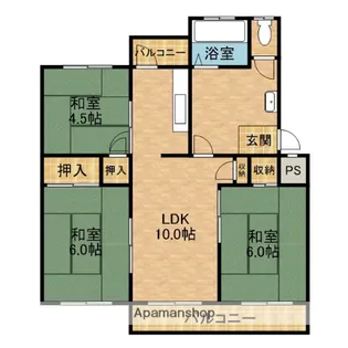 香里三井団地A85棟【1階】の間取り