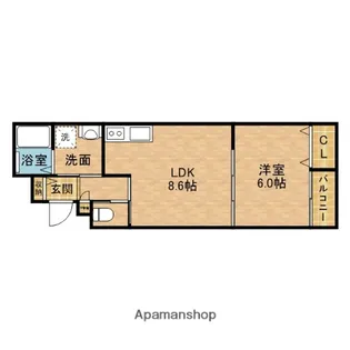 グレートヒルズ8番館【1階】の間取り