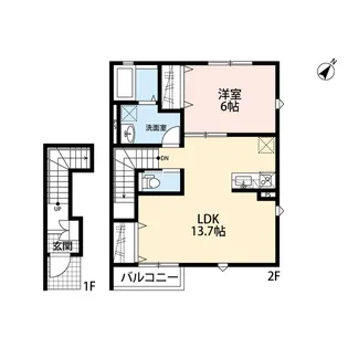 FORTUNATO香里園【2階】の間取り