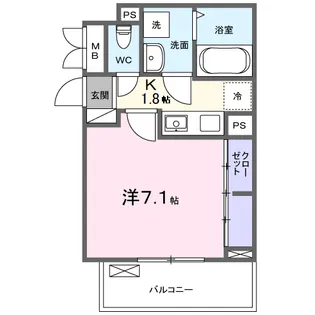 ラフレシール ウエスト【2階】の間取り