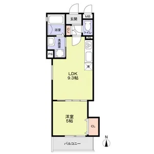 フォレストクリエオーレ城垣町壱番館【3階】の間取り