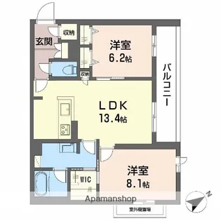 シャーメゾン スターセント【3階】の間取り