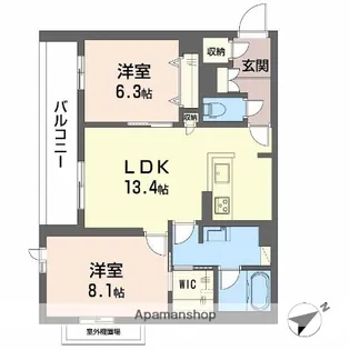 シャーメゾン スターセント【3階】の間取り