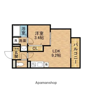 リテラス光善寺【2階】の間取り