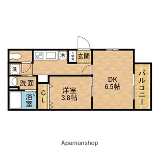 リテラス光善寺【1階】の間取り