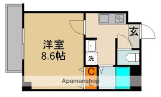 アヴェーレ早苗【6階】の間取り