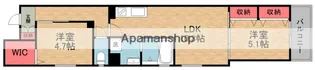 ワンライフ私市【1階】の間取り