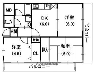 グレイス辻本.【6階】の間取り
