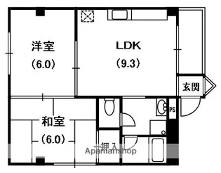 ハイツ梅町【2階】の間取り