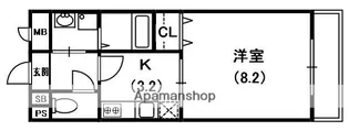 アンプルールクラージュアミティエ【1階】の間取り