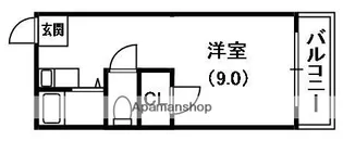 コーポタカハシA【4階】の間取り