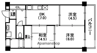 グロリーハイツ常盤【2階】の間取り