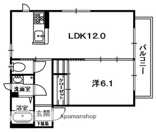 シャーメゾン天の川【1階】の間取り