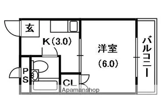 シャトー八坂【3階】の間取り